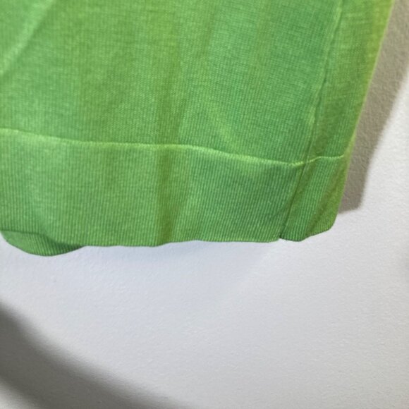 Womens August Silk Silk Blend Top Round Neck Sleeveless XL Green Viscose Silk Ny - Picture 4 of 8
